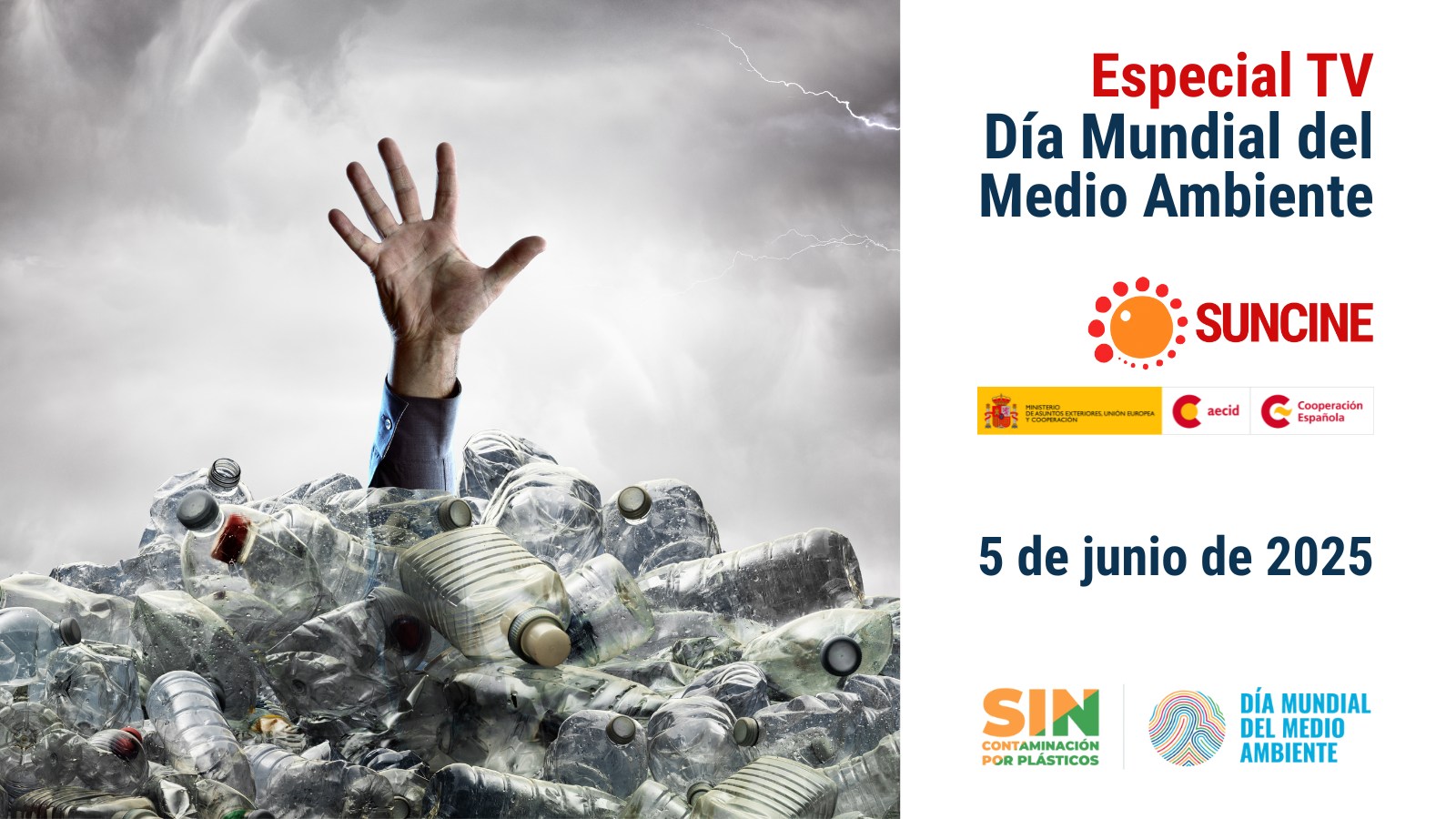 77 televisiones de 21 países se unen a SUNCINE y AECID por un mundo sin plásticos en una emisión histórica a favor del Planeta